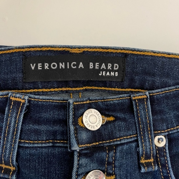 NWOT Veronica Beard Carolyn 10” Button Hem Baby Boot Jeans, Size 27 - Picture 6 of 7